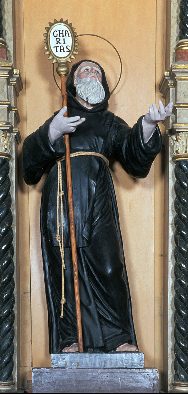 San Francesco di Paola (statua, opera isolata) - ambito ferrarese (secc. XVIII/ XIX)