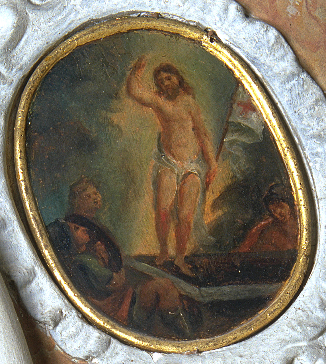 Gesù Cristo crocifisso (dipinto, elemento d'insieme) - ambito ferrarese (ultimo quarto sec. XVIII)