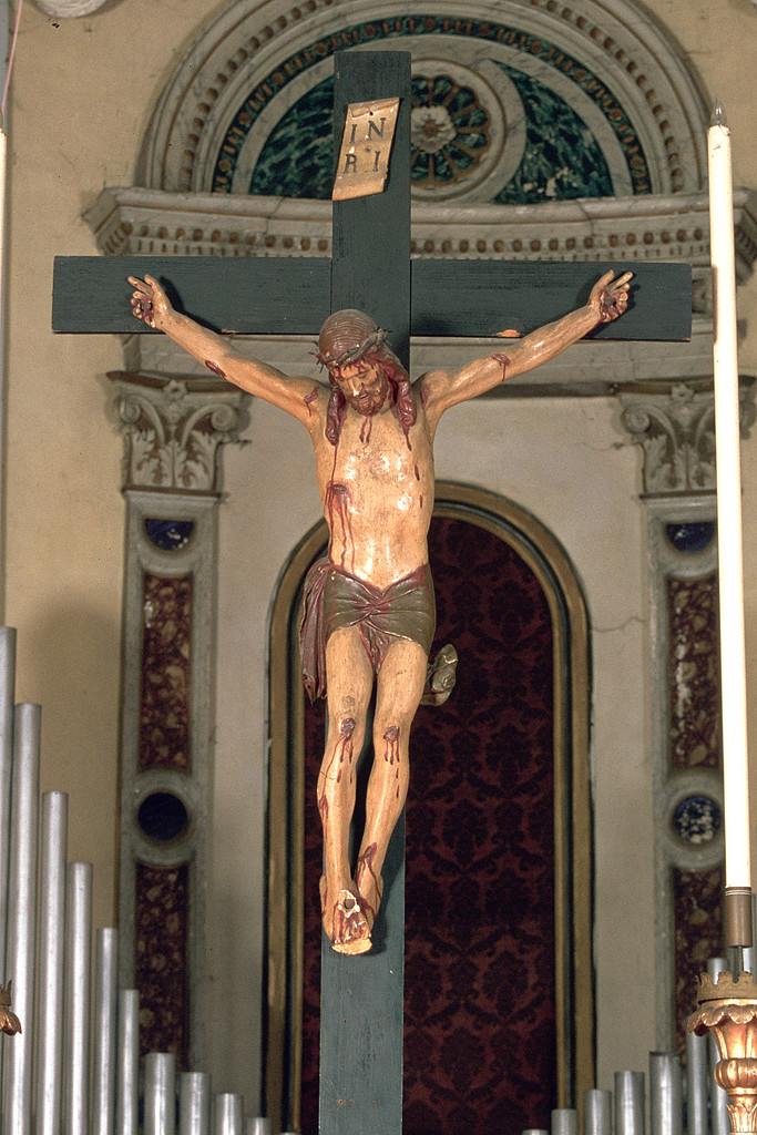 Gesù Cristo crocifisso (scultura, opera isolata) - ambito ferrarese (sec. XVIII)