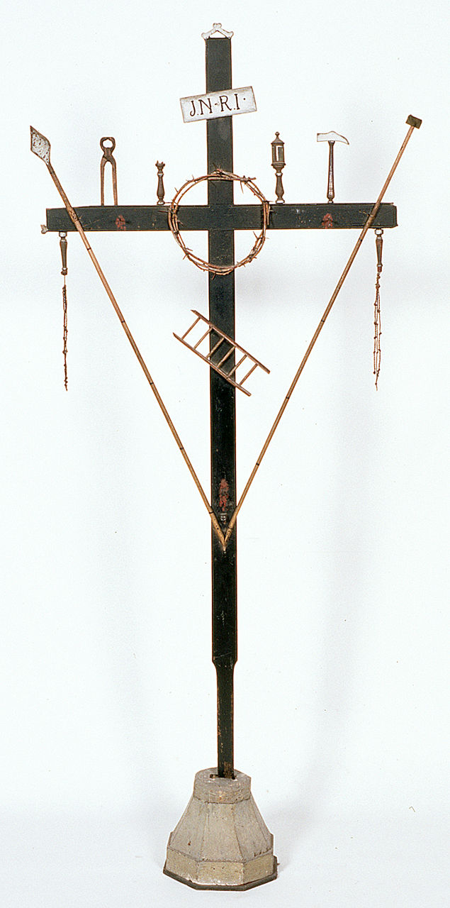 croce penitenziale, opera isolata - ambito ferrarese (seconda metà sec. XIX)