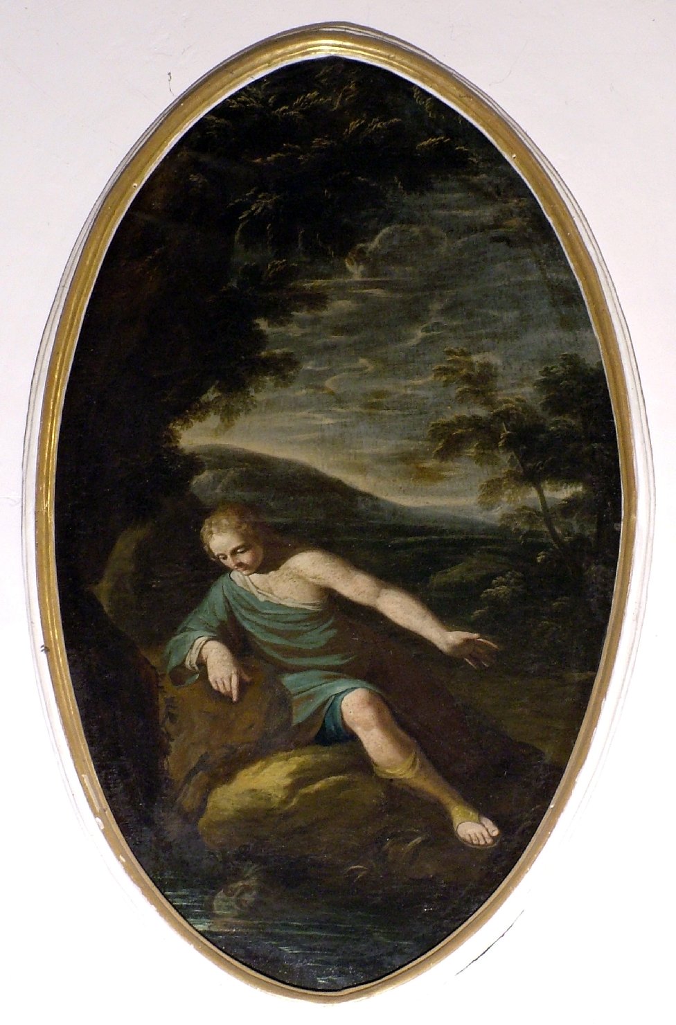 Narciso alla fonte (dipinto, elemento d'insieme) di Graziani Ercole il Giovane (attribuito) (inizio sec. XVIII)