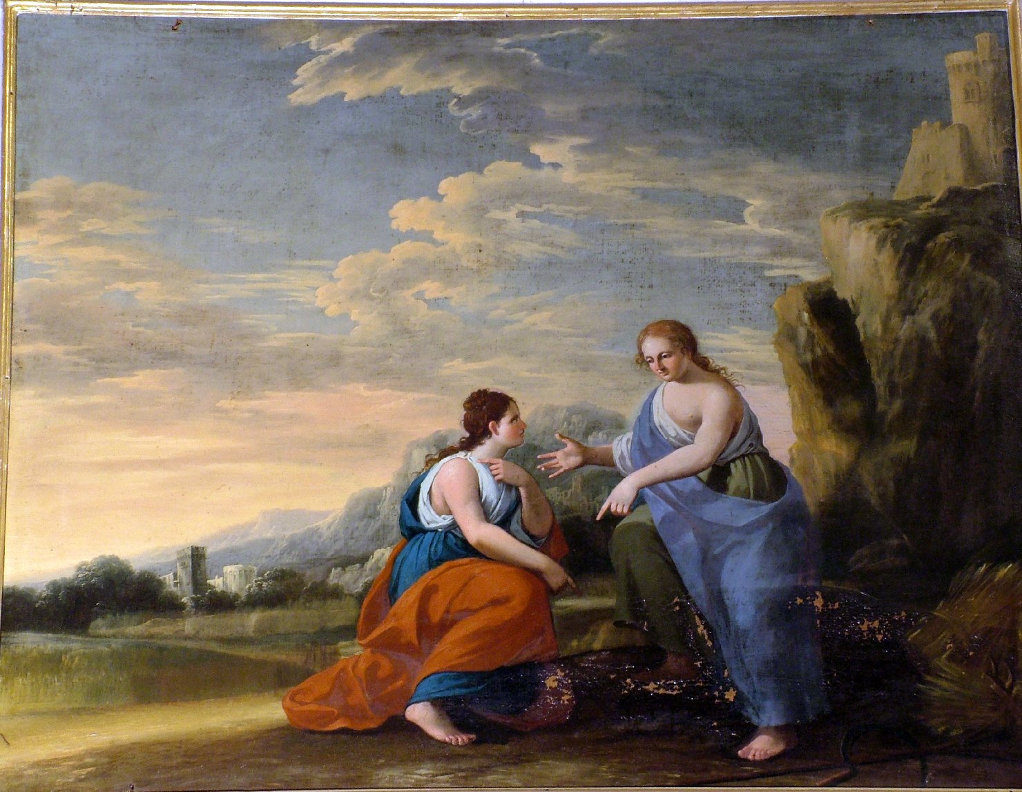 Psiche chiede aiuto a Cerere (dipinto, elemento d'insieme) di Graziani Ercole il Giovane (attribuito) (inizio sec. XVIII)