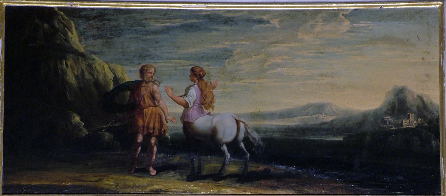 arciere e centaura (dipinto, elemento d'insieme) di Graziani Ercole il Giovane (attribuito) (inizio sec. XVIII)