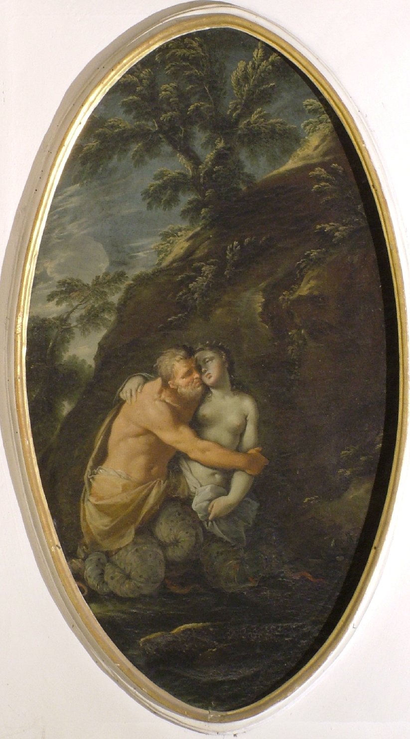 Cadmo e la sposa mutati in serpenti (dipinto, elemento d'insieme) di Graziani Ercole il Giovane (attribuito) (inizio sec. XVIII)