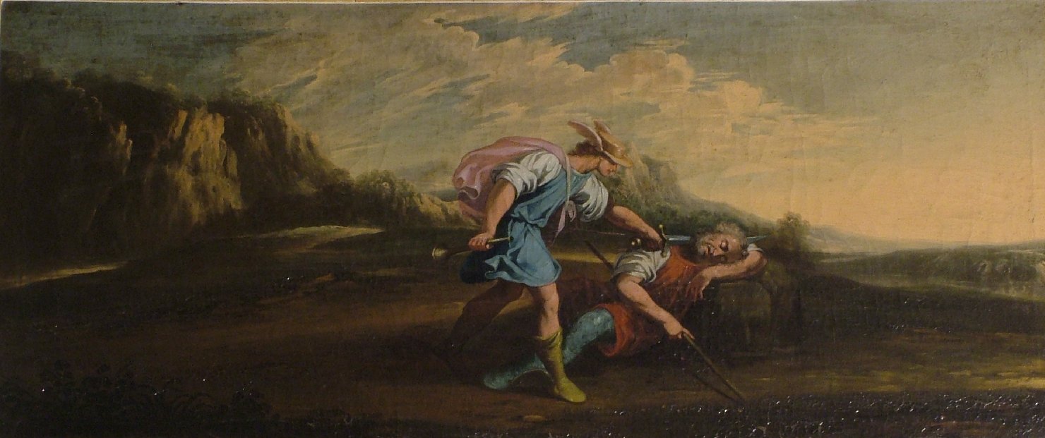 Mercurio e Argo (dipinto, elemento d'insieme) di Graziani Ercole il Giovane (attribuito) (inizio sec. XVIII)