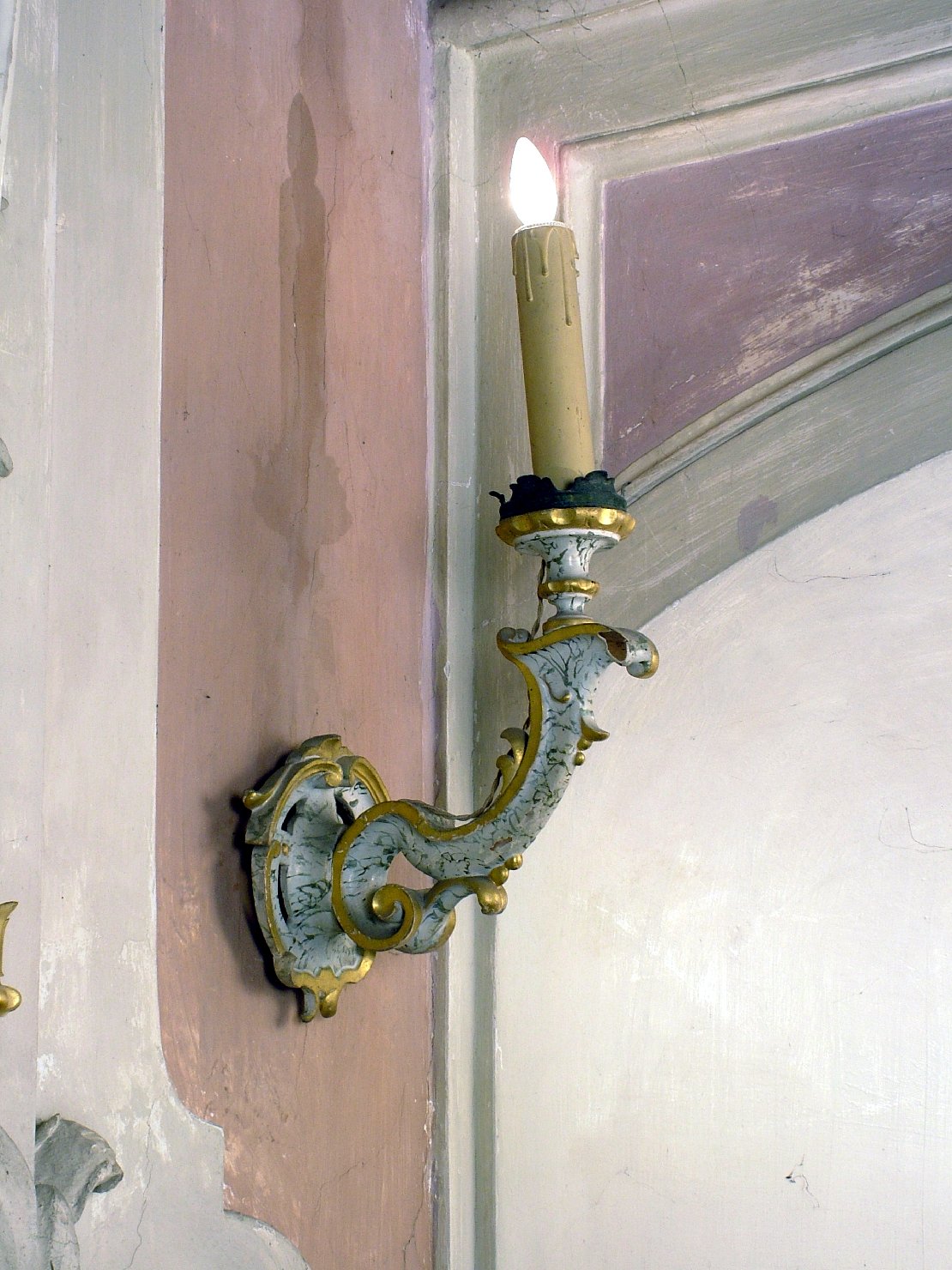 candeliere da parete, coppia - bottega bolognese (fine/inizio secc. XVII/ XVIII)
