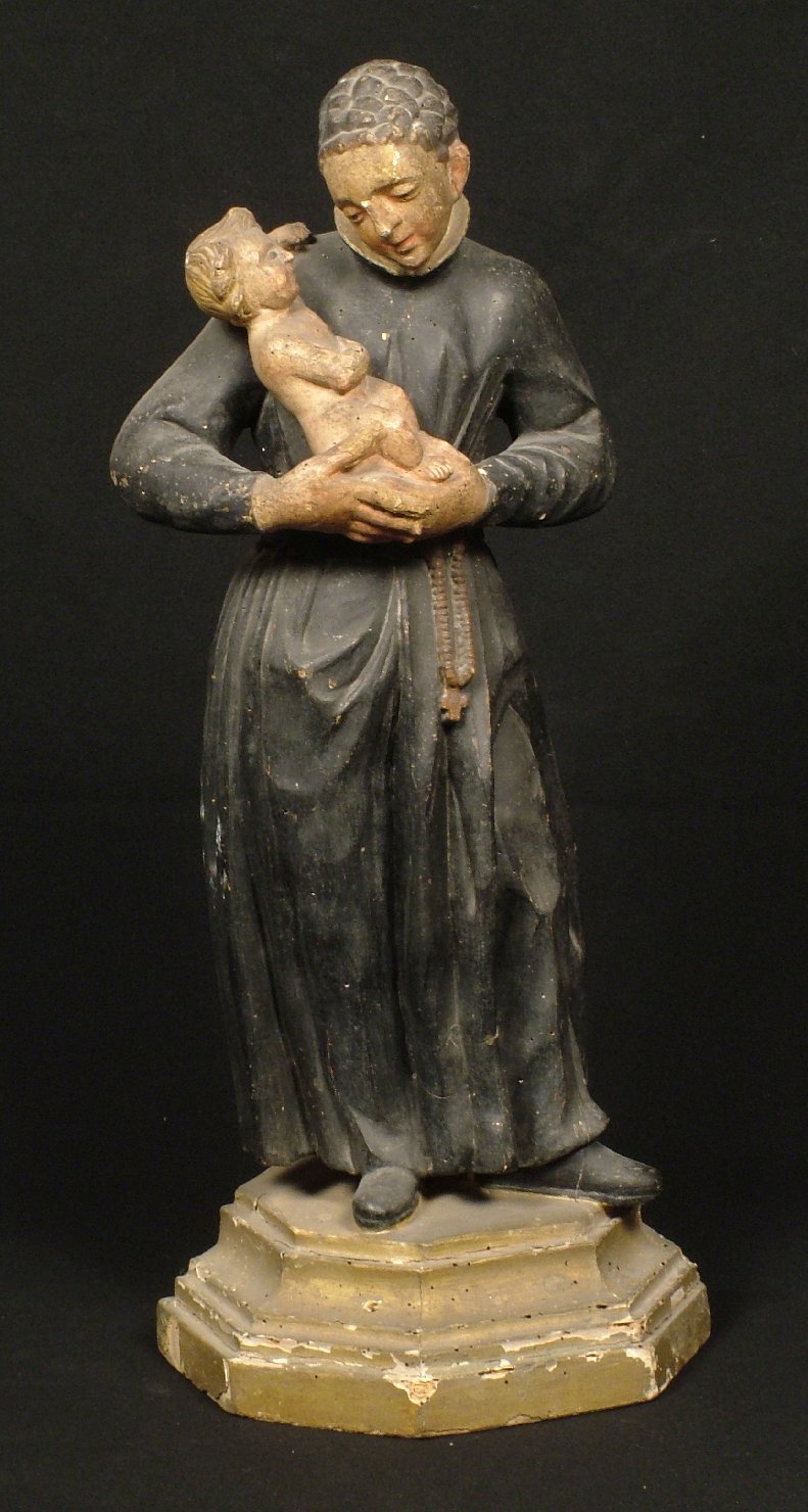 Sant'Antonio da Padova con il bambino (statua, pendant) - bottega bolognese (sec. XVIII)
