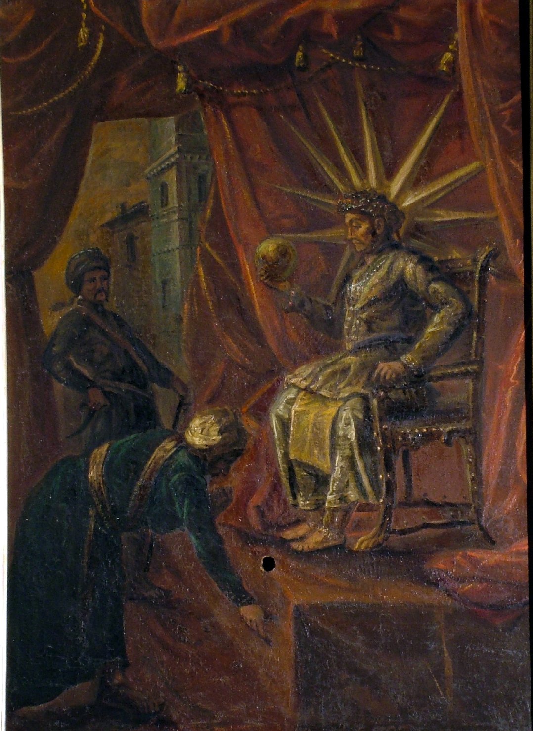 sovrano orientale (dipinto, elemento d'insieme) di Burrini Barbara (attribuito) (prima metà sec. XVIII)