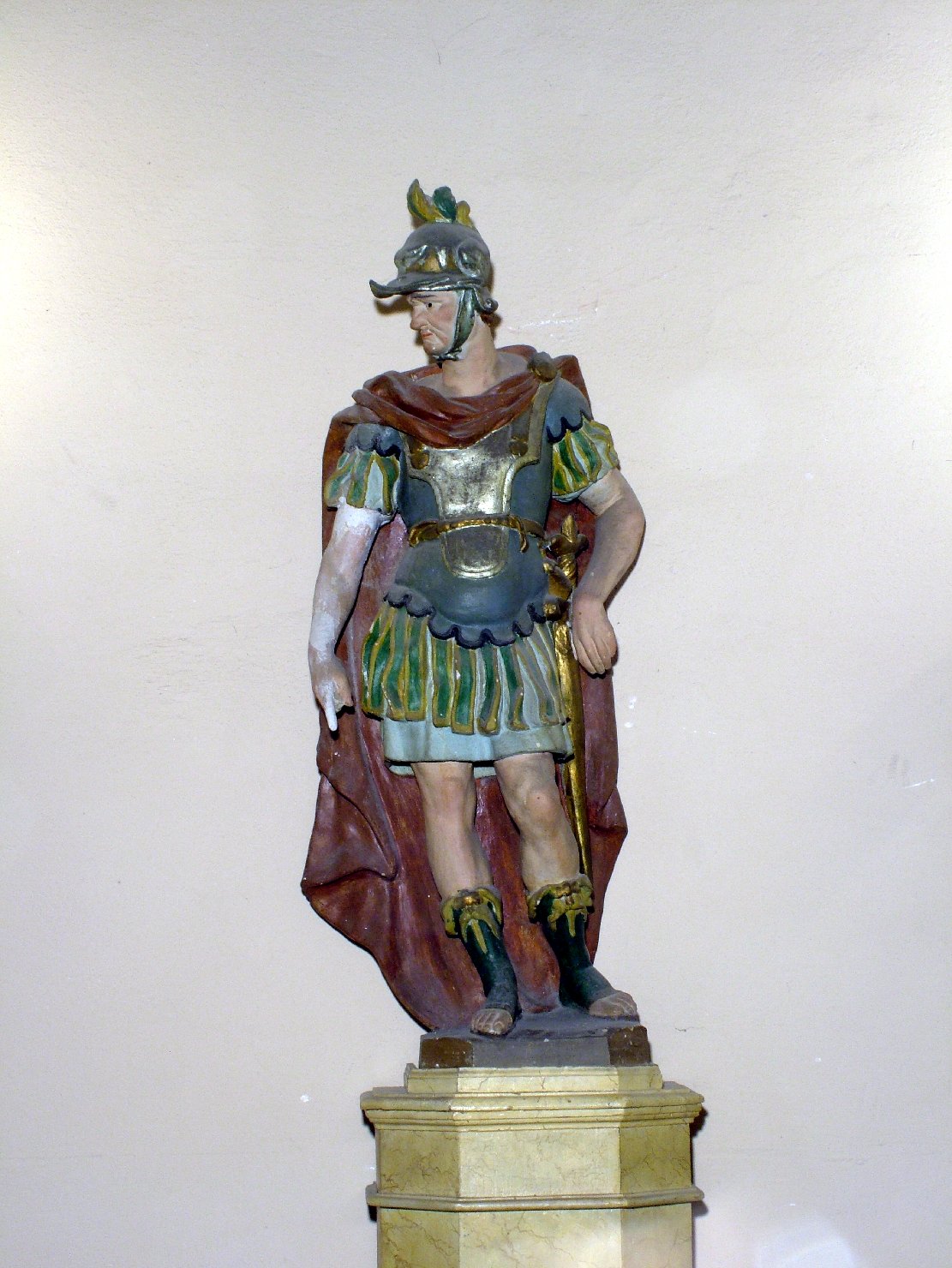 guerriero (statua, elemento d'insieme) - bottega bolognese (secc. XVII/ XVIII)