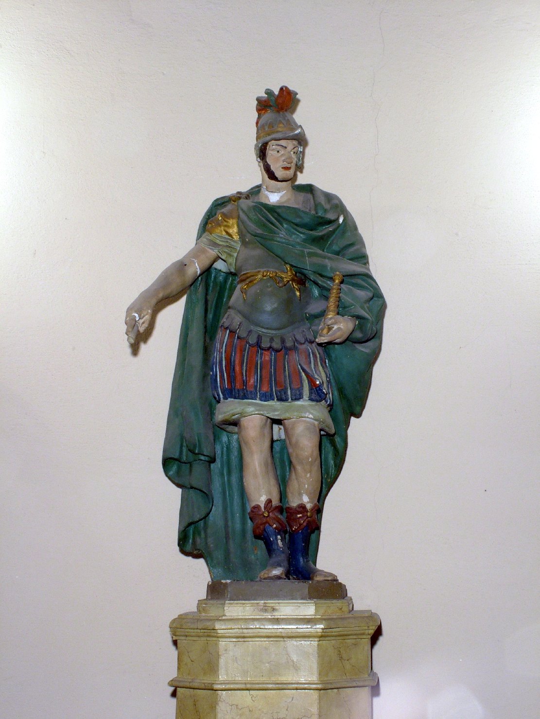 guerriero (statua, elemento d'insieme) - bottega bolognese (secc. XVII/ XVIII)