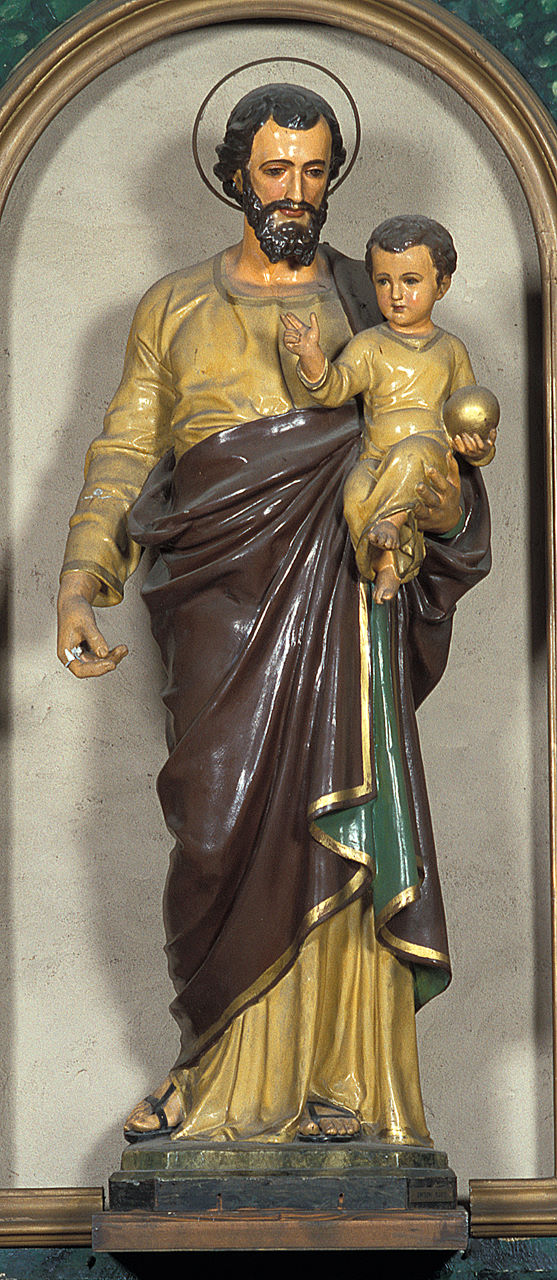 San Giuseppe e Gesù Bambino (statua) - bottega ferrarese (metà sec. XX)