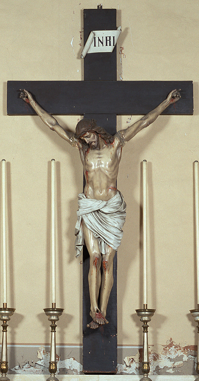 Cristo crocifisso (scultura) - bottega ferrarese (sec. XIX)