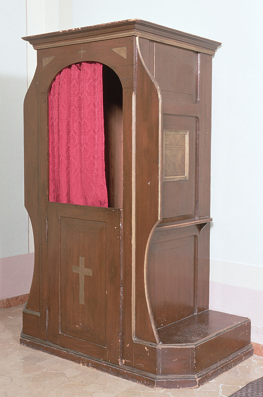 confessionale, coppia - bottega ferrarese (secc. XIX/ XX)