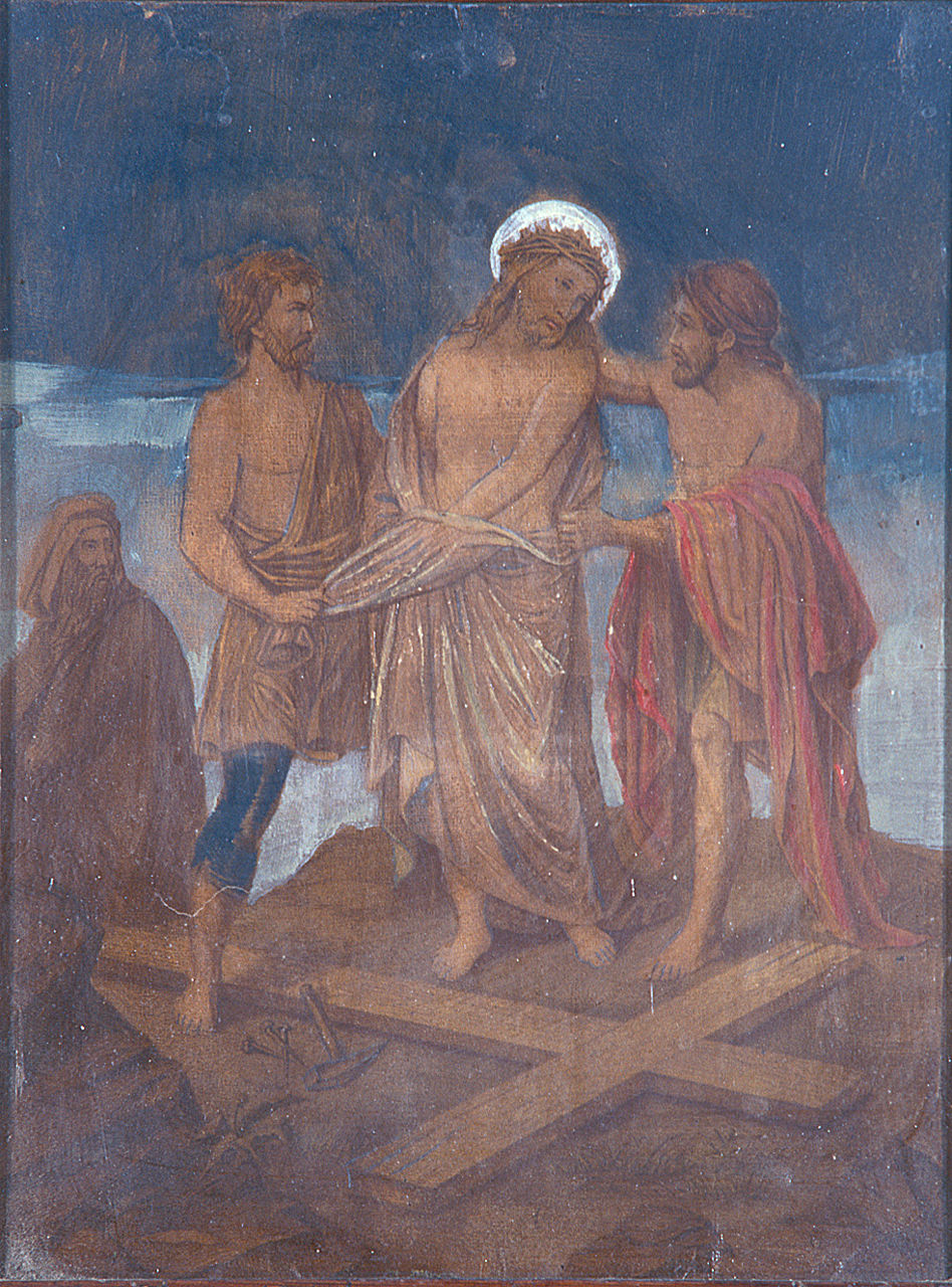 Gesù Cristo spogliato e abbeverato di fiele, stazioni della via crucis (incisione, ciclo) - ambito italiano (secondo quarto sec. XX)