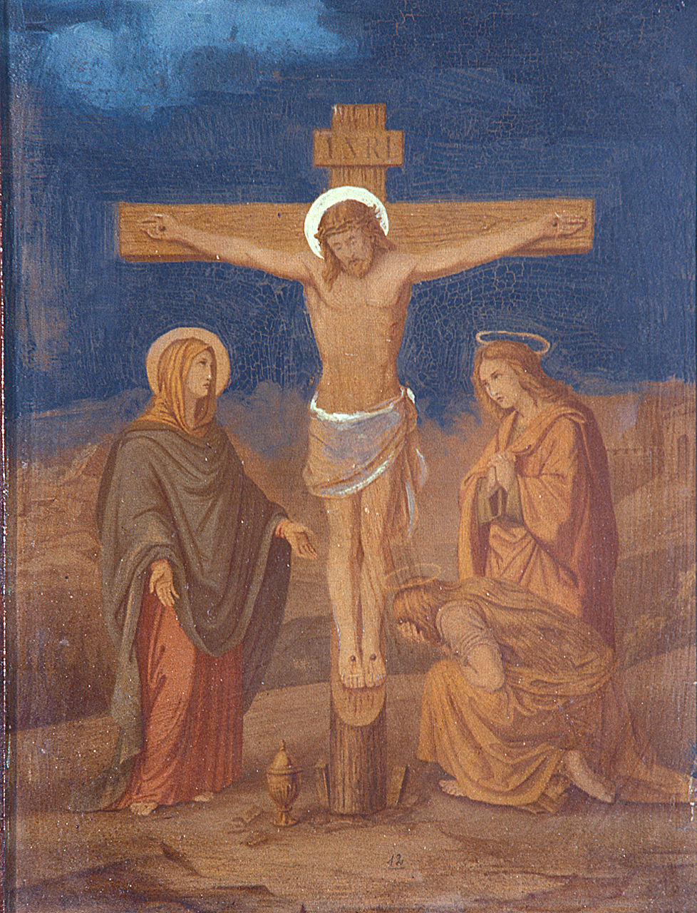 Gesù Cristo morto in croce, stazioni della via crucis (incisione, ciclo) - ambito italiano (secondo quarto sec. XX)