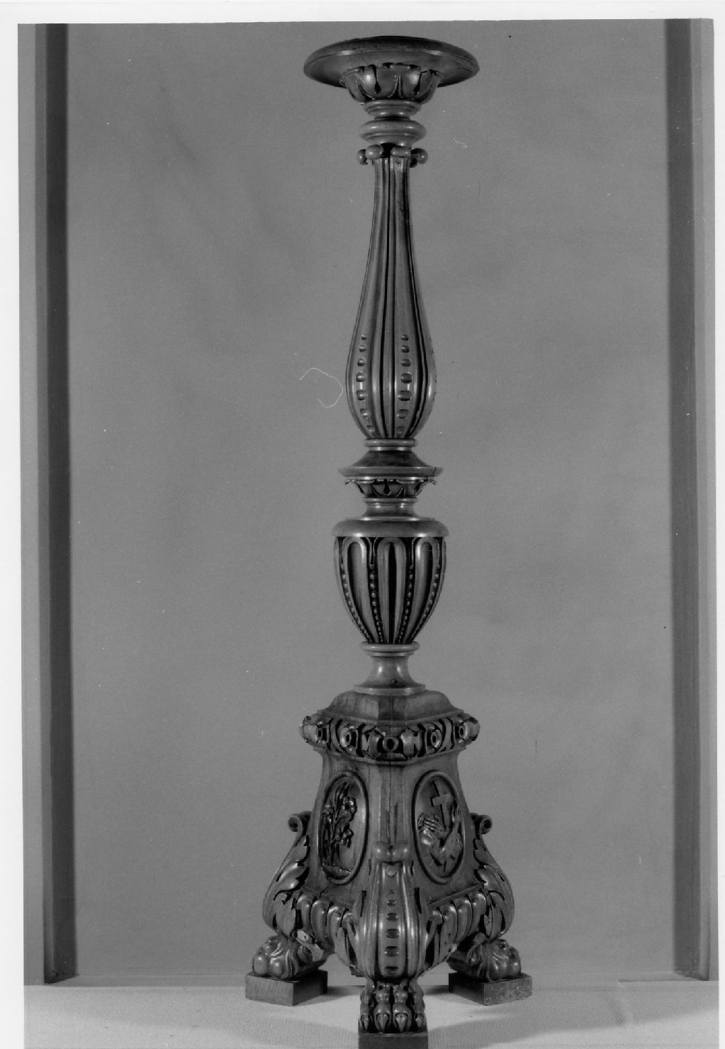 candeliere d'altare - produzione bolognese (sec. XIX)