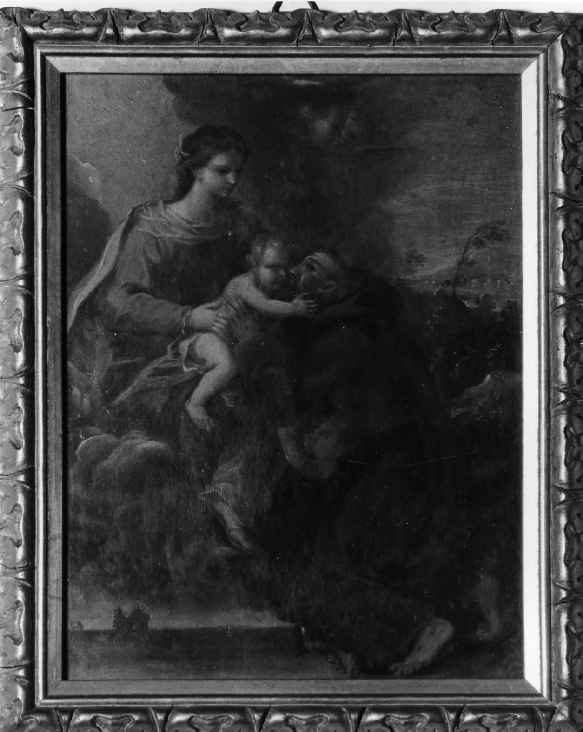 La Madonna offre il Bambino a San Felice da Cantalice (dipinto) - ambito dell'Italia centrale (prima metà sec. XVIII)