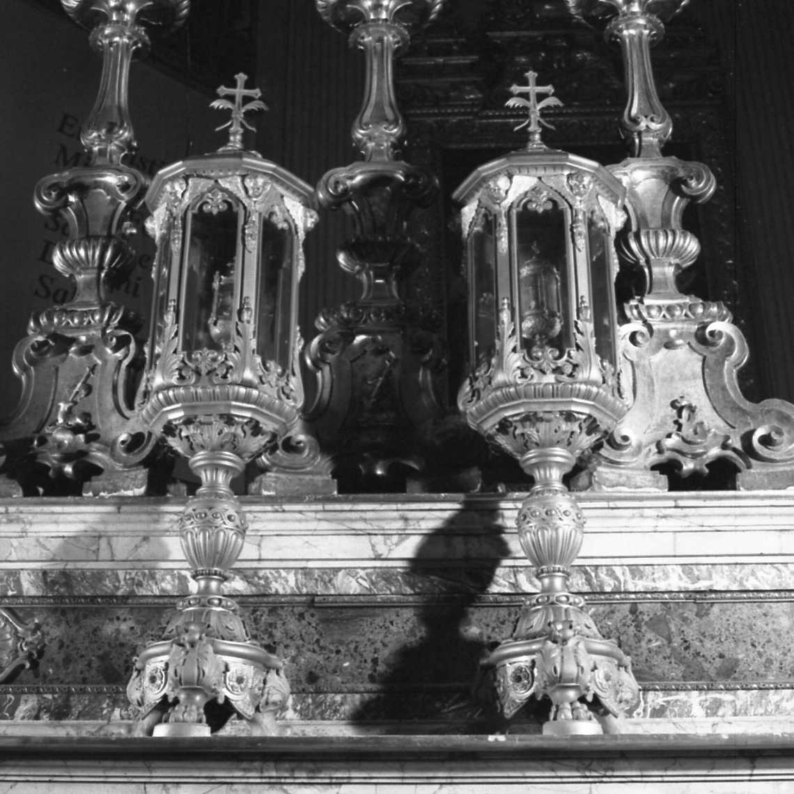 reliquiario architettonico - a lanterna, serie - manifattura emiliana (prima metà sec. XIX)