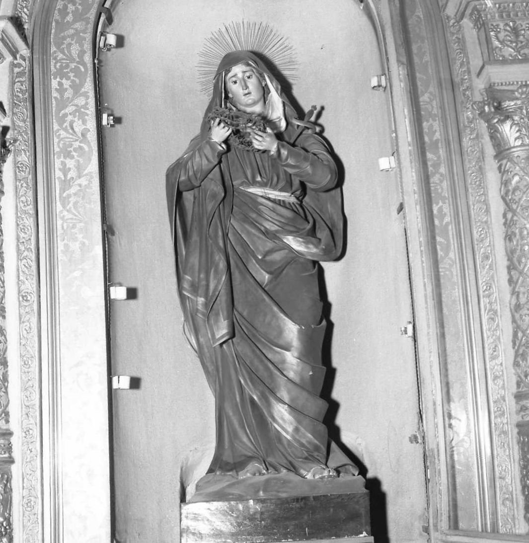 Madonna addolorata (statua) - manifattura bolognese, manifattura bolognese (seconda metà sec. XIX)