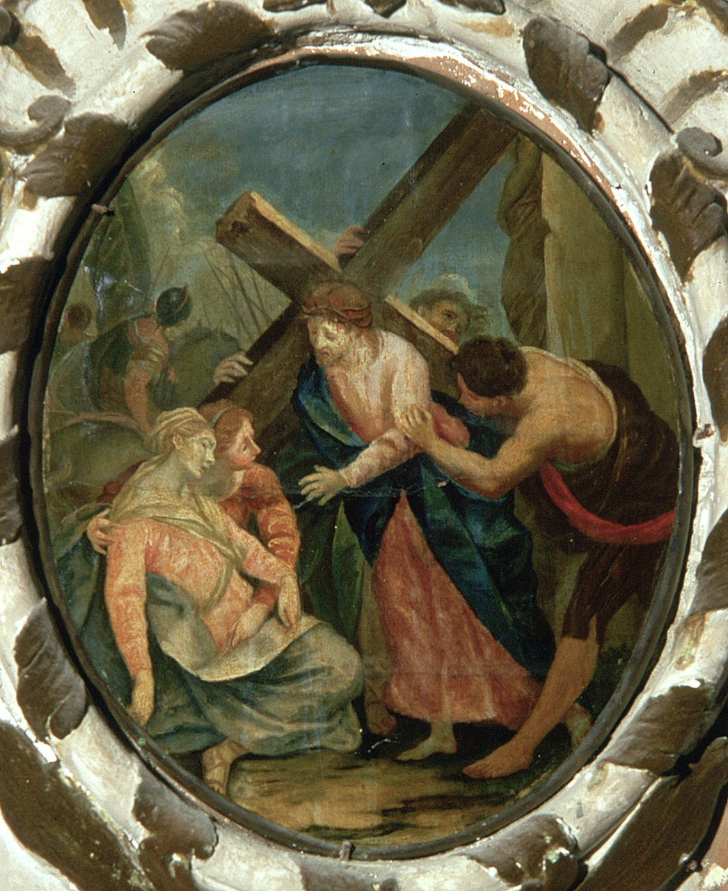 Gesù Cristo incontra la Madonna e le pie donne (Via Crucis IV) (dipinto, elemento d'insieme) - ambito ferrarese (ultimo quarto sec. XVIII)