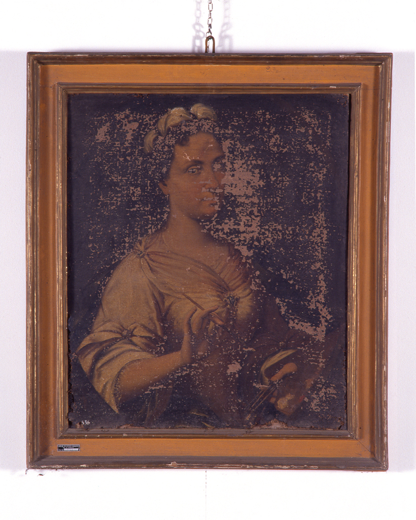 autoritratto di pittrice (Lucia Casalini Torelli?) (dipinto) - ambito bolognese (metà sec. XVIII)