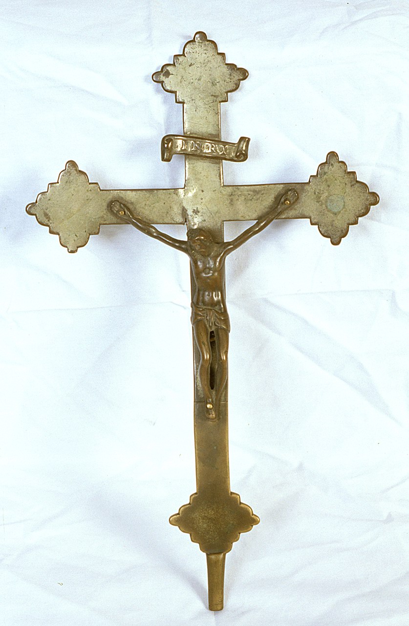 croce processionale, opera isolata - bottega ferrarese (sec. XVII)