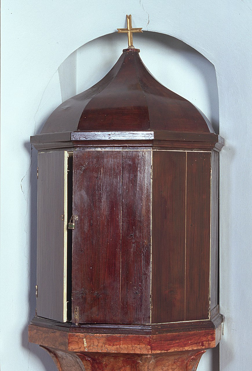 coperchio del fonte battesimale, elemento d'insieme - bottega ferrarese (sec. XIX)