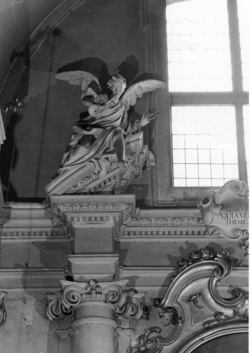 Angelo con tromba; Angelo con libro (statua, insieme) di Piò Angelo (sec. XVIII)