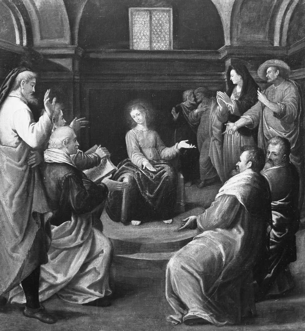 Gesù fra i dottori (dipinto, elemento d'insieme) di Fontana Lavinia (attribuito) (sec. XVI)