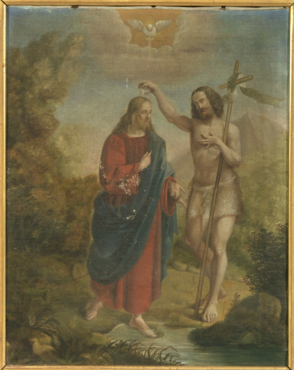 battesimo di Cristo (dipinto) - ambito ferrarese (metà sec. XIX)