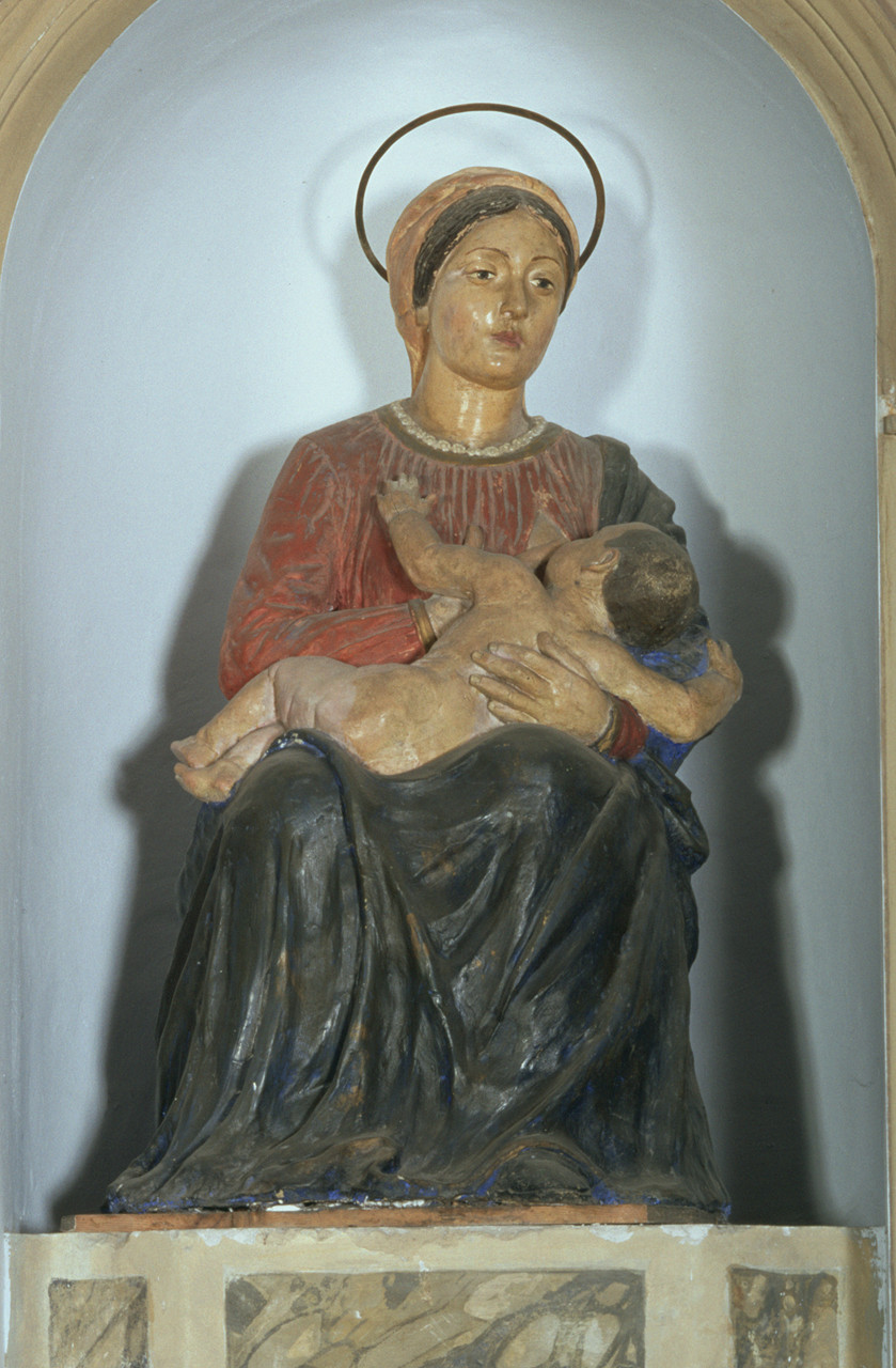 Maria Vergine bambina e Sant'Anna (statua) - bottega ferrarese (fine/inizio secc. XV/ XVI)