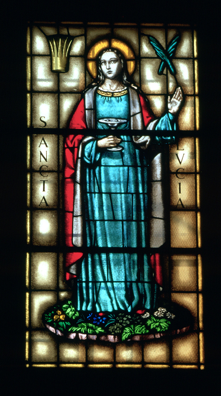 Santa Lucia (vetrata, ciclo) - bottega ferrarese (sec. XX)