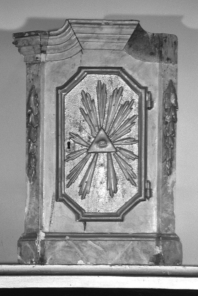 tabernacolo - a frontale architettonico - bottega ferrarese (seconda metà sec. XVIII)