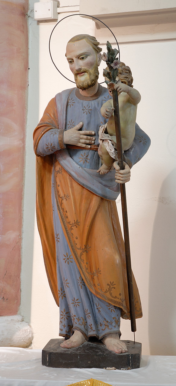 San Giuseppe e Gesù Bambino (statua) - bottega ferrarese (secc. XVIII/ XIX)