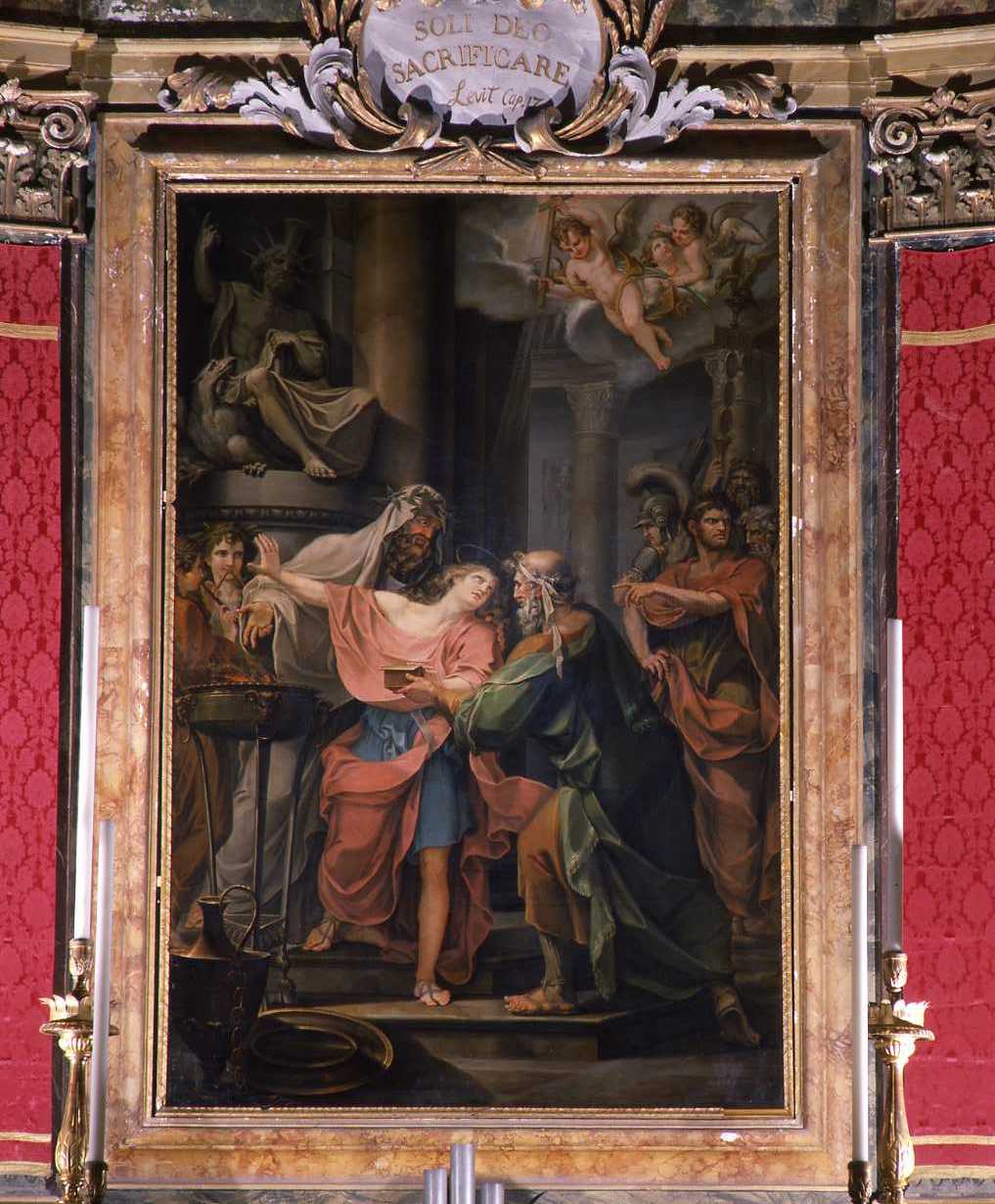 San Mamante rifiuta di sacrificare a Giove (dipinto) - ambito emiliano (fine sec. XVIII)