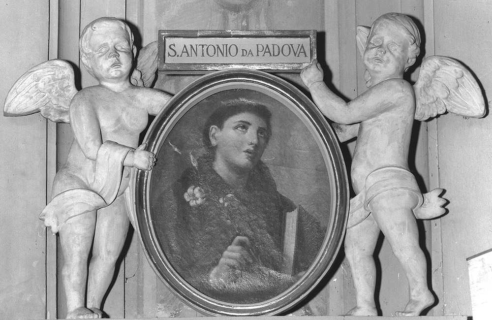 Sant'Antonio da Padova; Santa Teresa del Bambin Gesù; San Luigi Gonzaga; Santa Margherita (dipinto, ciclo) di Angiolini Napoleone (metà sec. XIX)