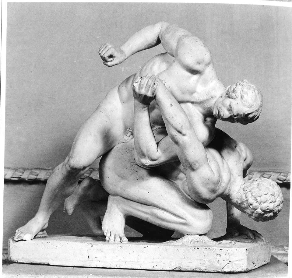 lottatori (gruppo scultoreo, opera isolata) - ambito bolognese (fine/inizio secc. XVIII/ XIX)