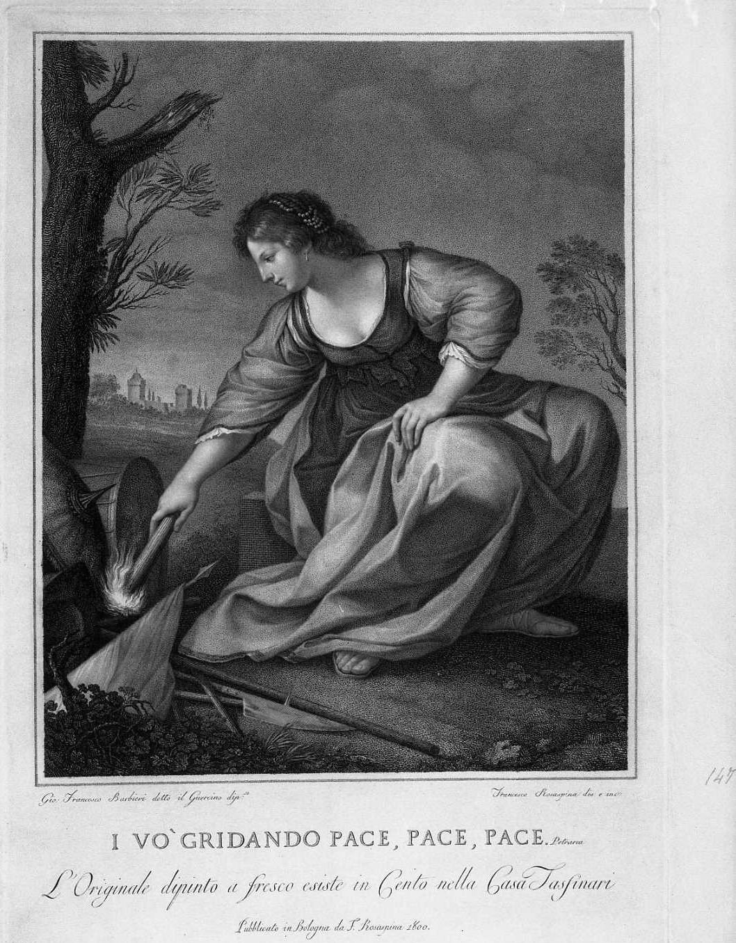 Pace (stampa) di Barbieri Giovanni Francesco detto Guercino, Rosaspina Francesco (sec. XIX)