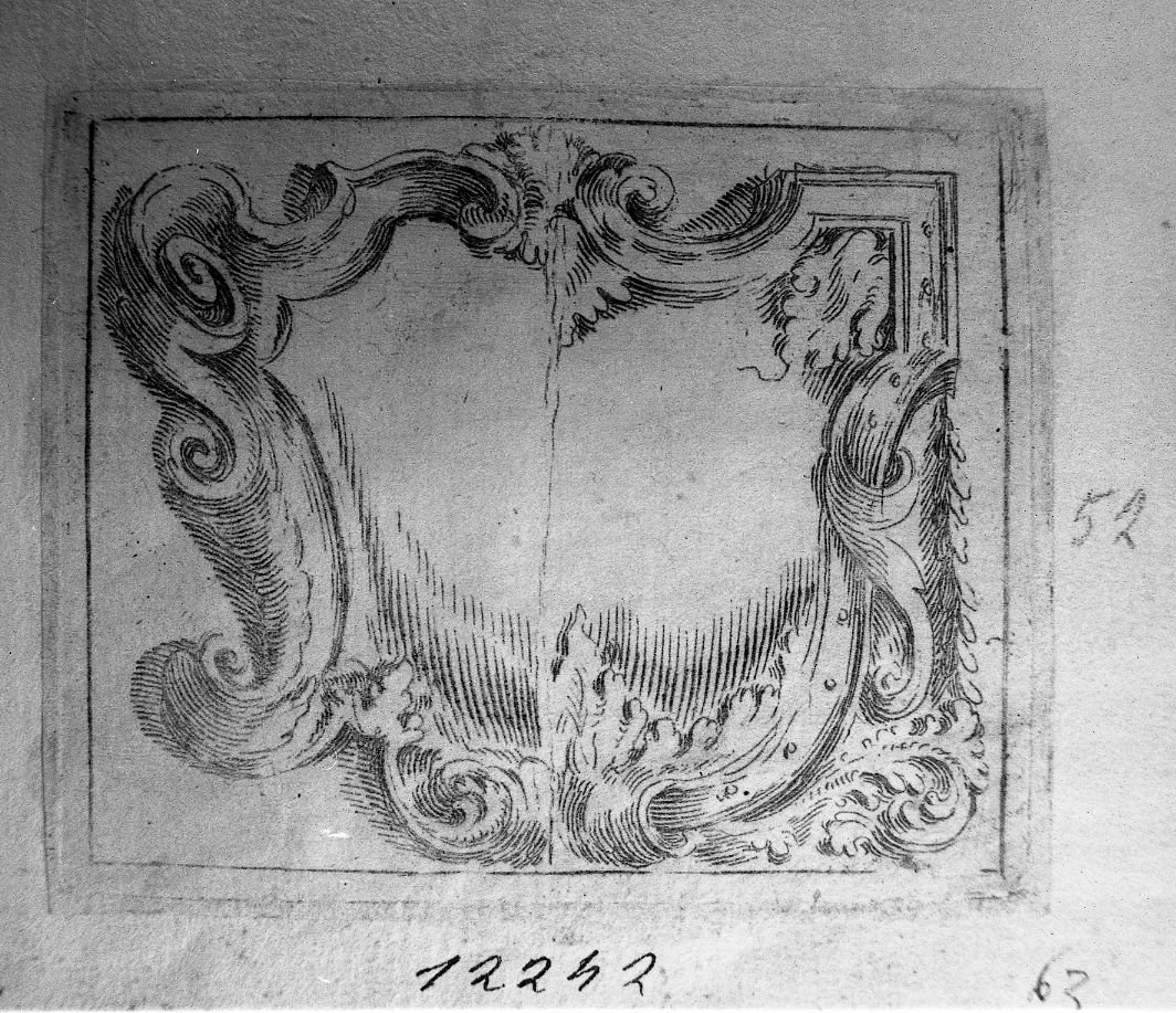 Ornato per cornice con festone a destra (stampa) di Buffagnotti Carlo Antonio (sec. XVIII)