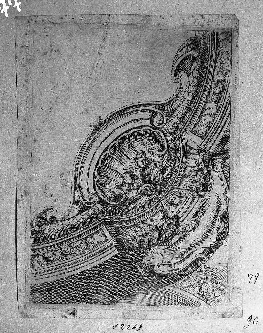 Soffitti con vaso con festoni di frutta (stampa) di Buffagnotti Carlo Antonio (sec. XVIII)