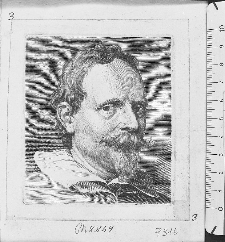 Ritratto di celebre pittore (stampa) di Polanzani Felice (sec. XVIII)