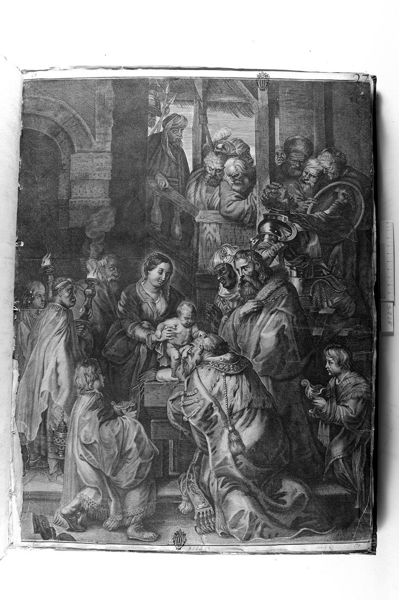 L'adorazione dei pastori (stampa) di Rubens Pieter Paul, Ragot François (attribuito) (sec. XVII)