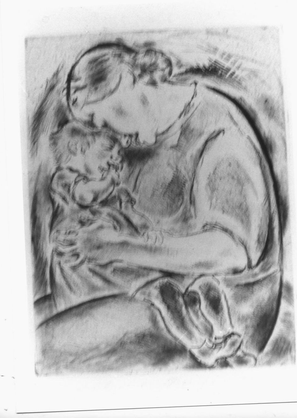 Mutter und Kind, Madre con bambino (stampa, elemento d'insieme) di Fingesten Michel (sec. XX)