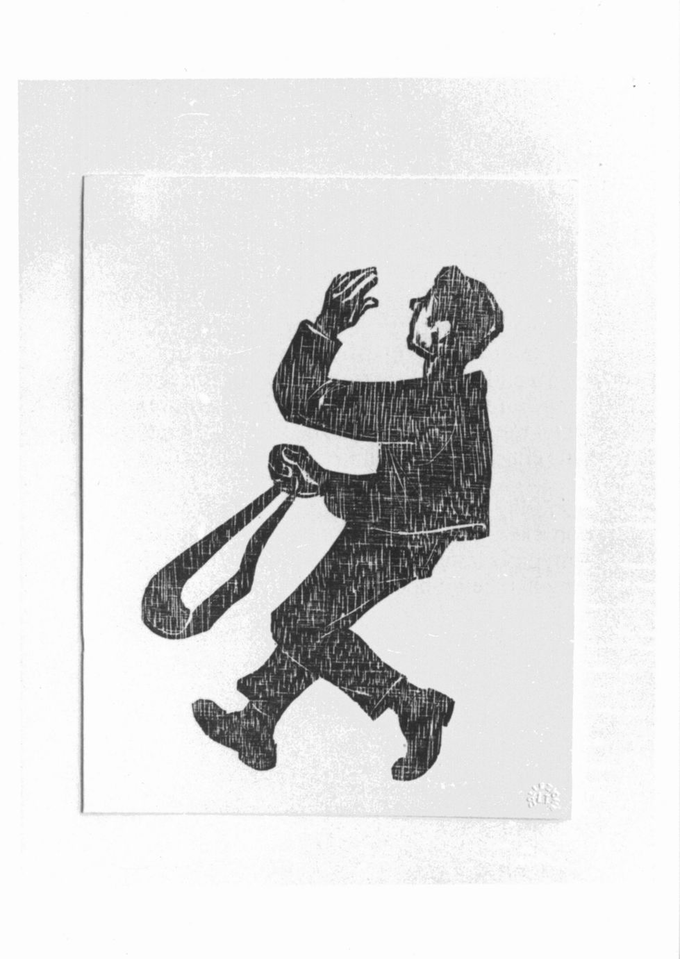 Ragazzo con fionda (stampa) di Zbinden Emil (sec. XX)