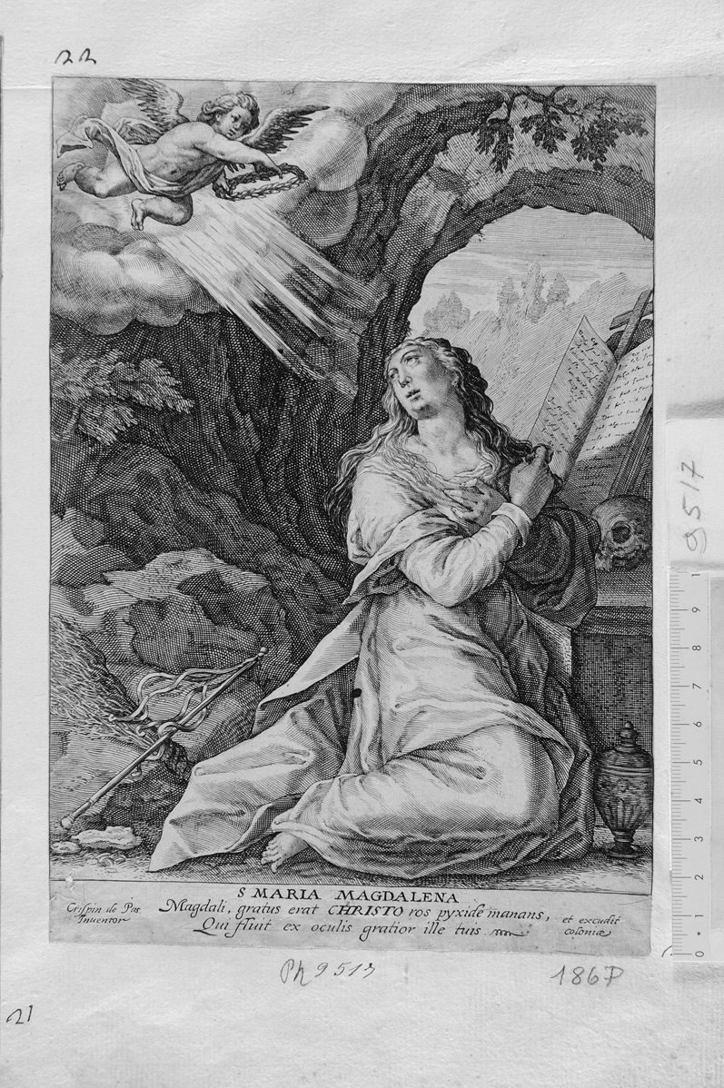 Santa Maria Maddalena (stampa) di De Passe Cryspin I (sec. XVII)