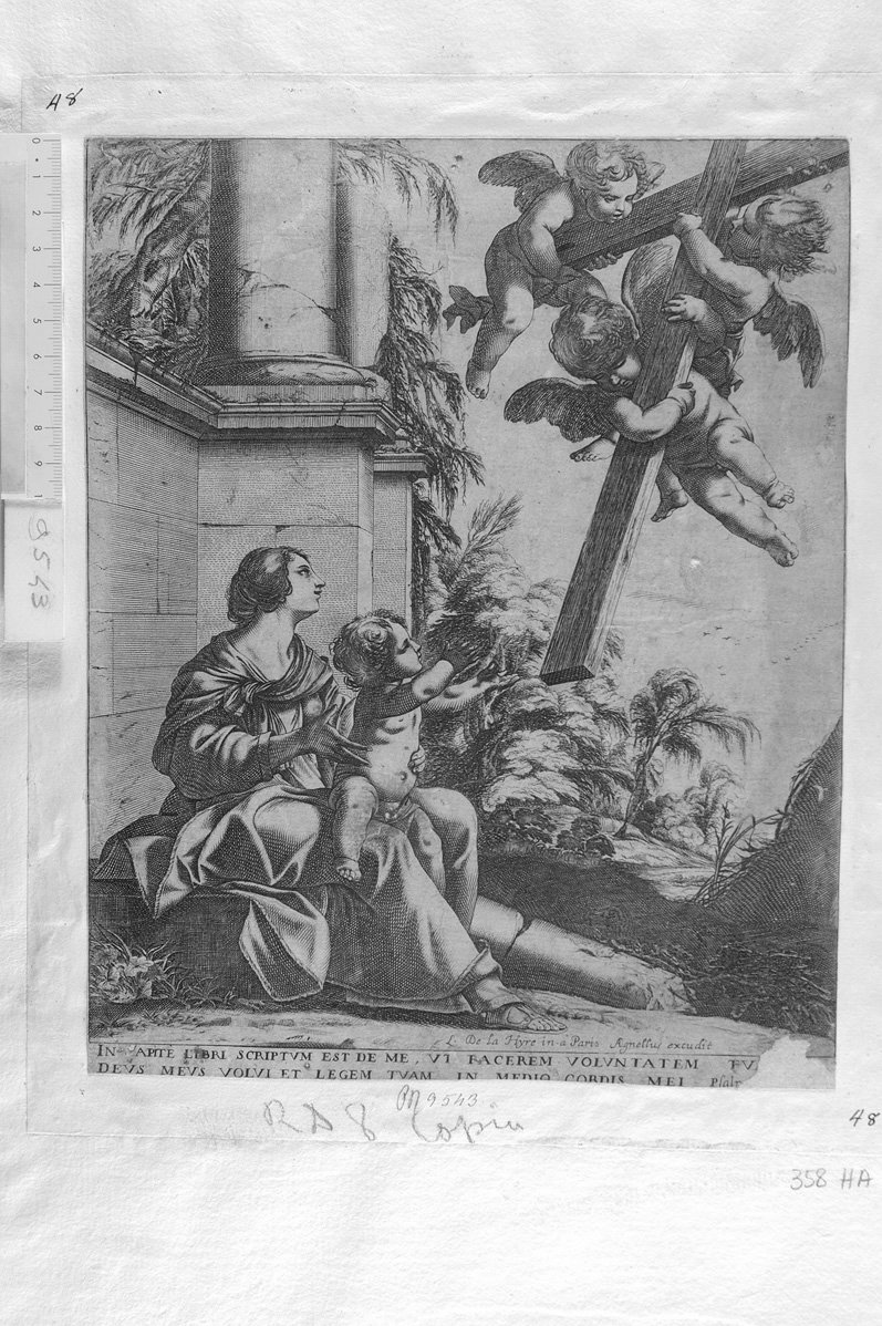 La Vergine degli angeli (stampa) di De La Hire Laurent (sec. XVII)