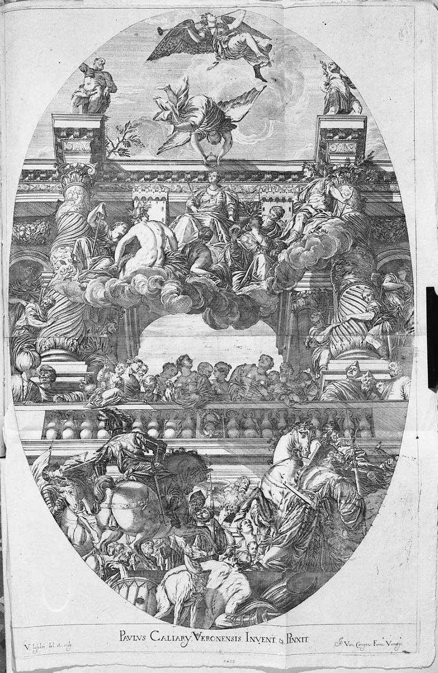 La conversione di san Paolo (stampa) di Le Fevre Valentin (sec. XVII)