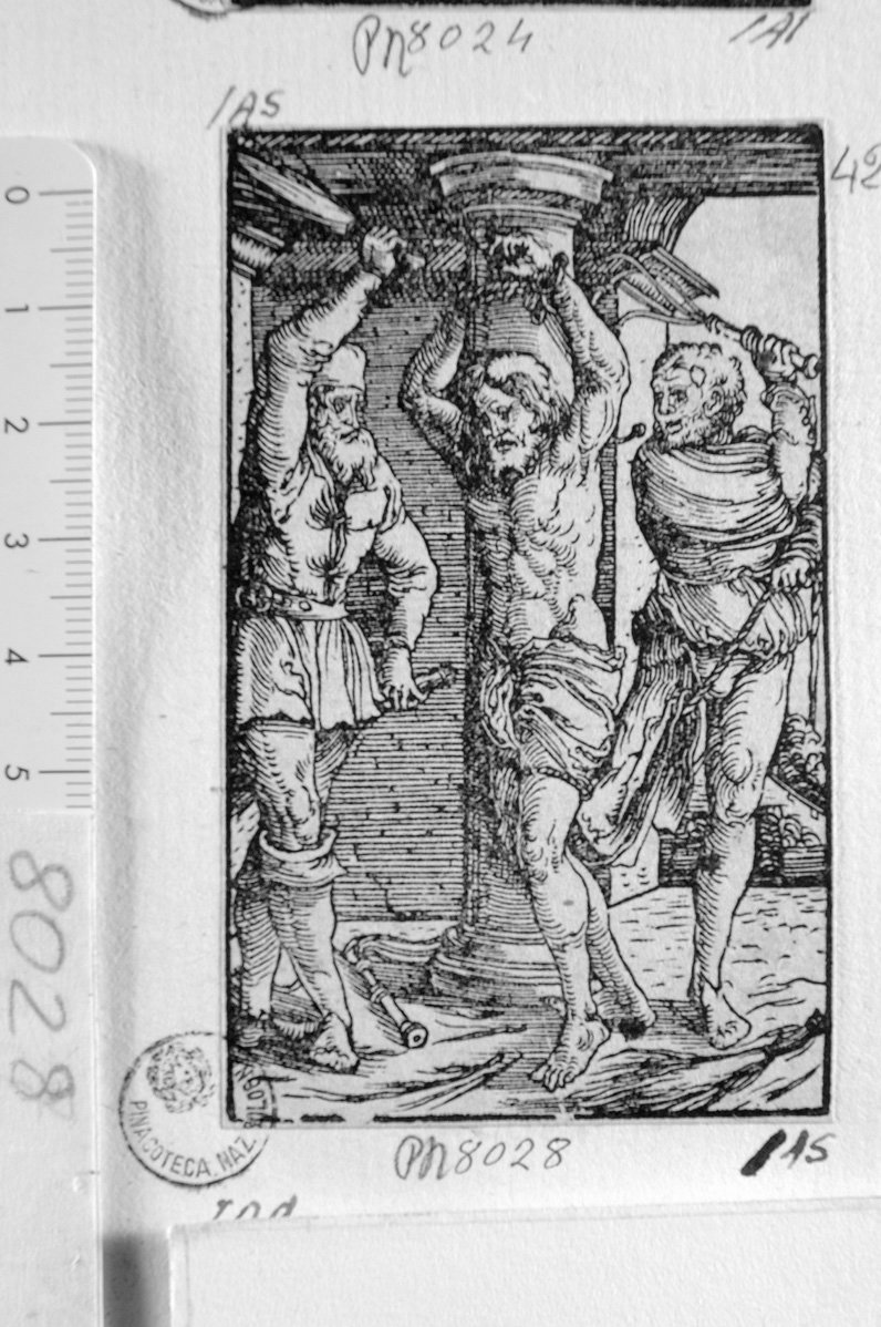 Cristo flagellato (stampa) di Durer Albrecht (scuola) (sec. XVII)
