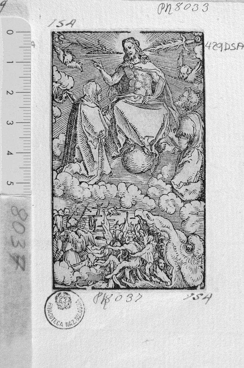Cristo in gloria (stampa) di Durer Albrecht (scuola) (sec. XVII)