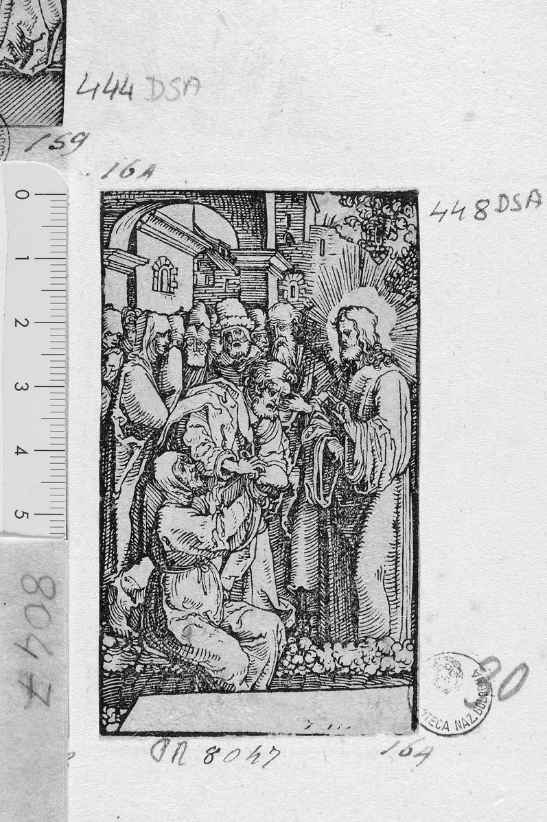 Cristo resuscita (?) (stampa) di Durer Albrecht (scuola) (sec. XVII)